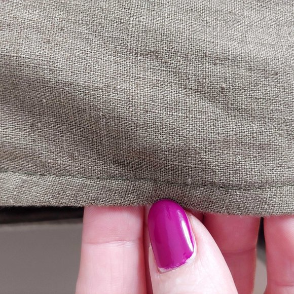 Vintage AE Sport Linen Cotton Sleeveless Olive Green Button Up - Picture 8 of 15